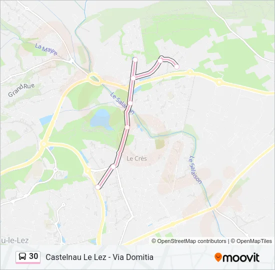 30 Bus Line Map