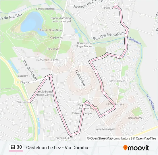 30 Bus Line Map