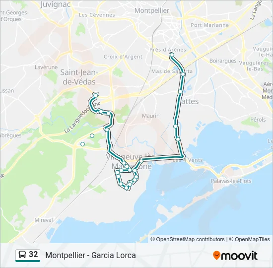32 Bus Line Map