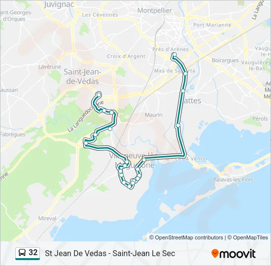 32 Bus Line Map