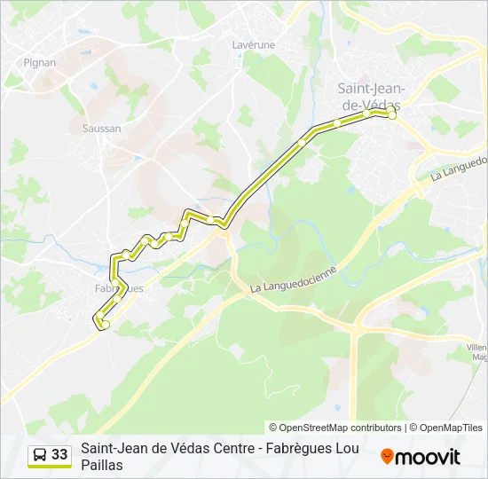 33 Bus Line Map