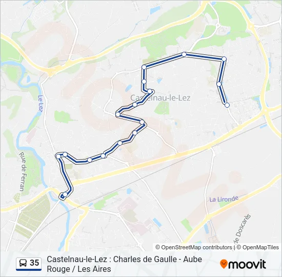 35 Bus Line Map