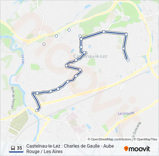 35 Bus Line Map