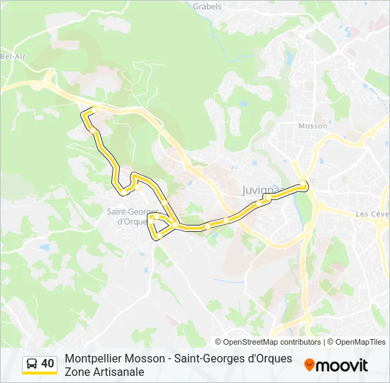 40 Bus Line Map