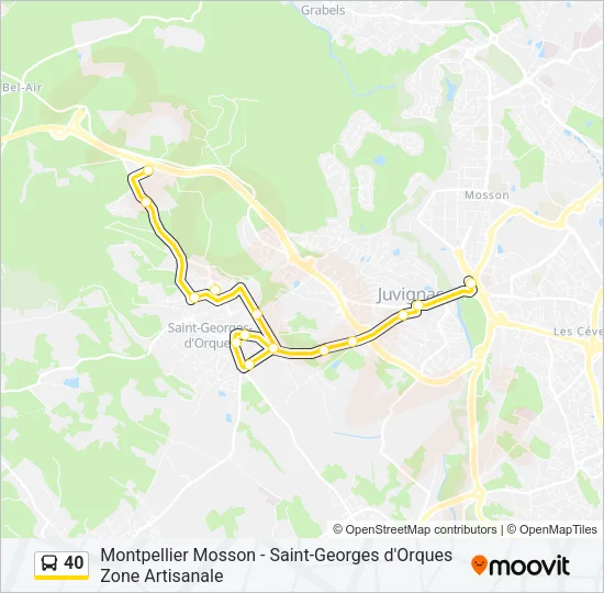 40 Bus Line Map