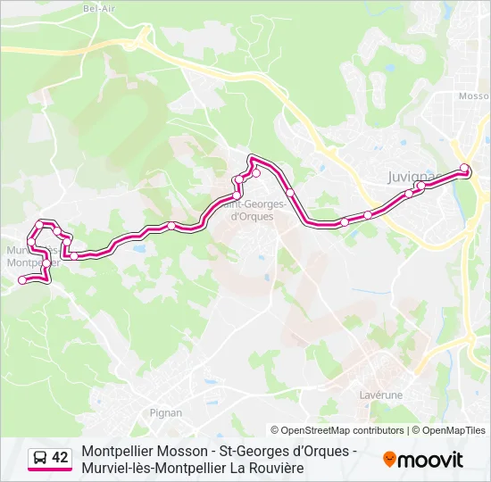 42 Bus Line Map