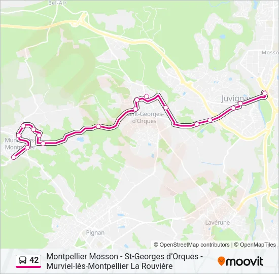 42 Bus Line Map