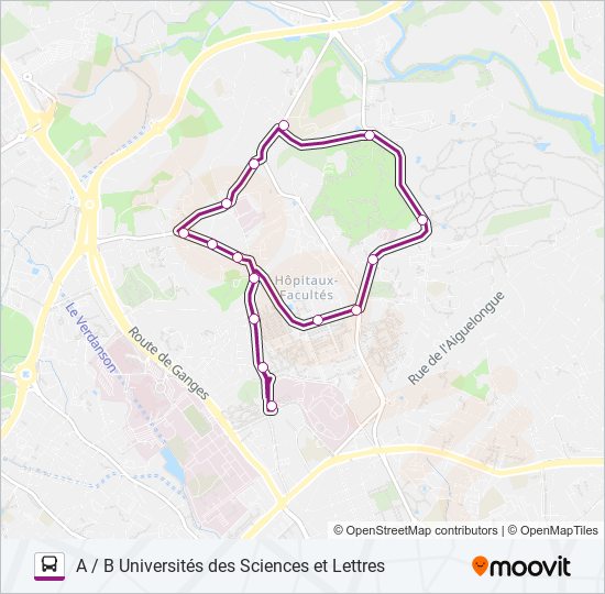 Mapa de LA NAVETTE (13) de autobús