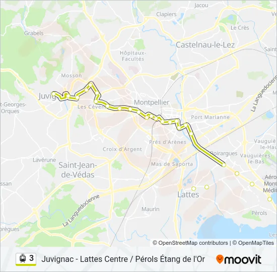 3 Light Rail Line Map