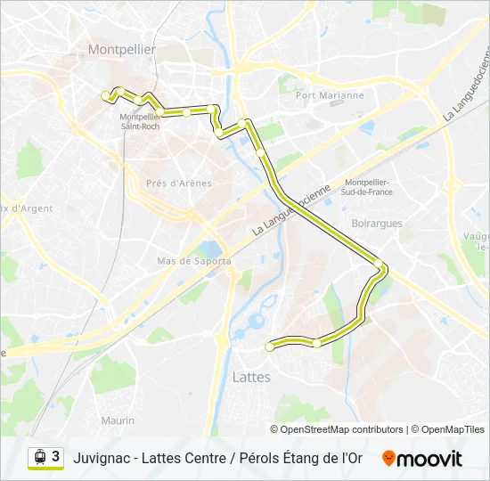 3 Light Rail Line Map