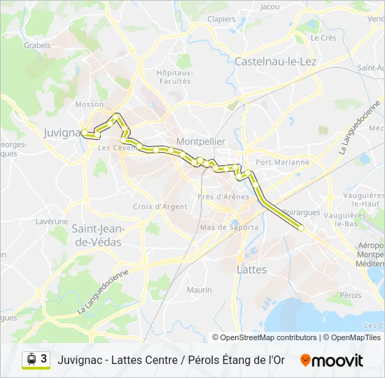 3 Light Rail Line Map