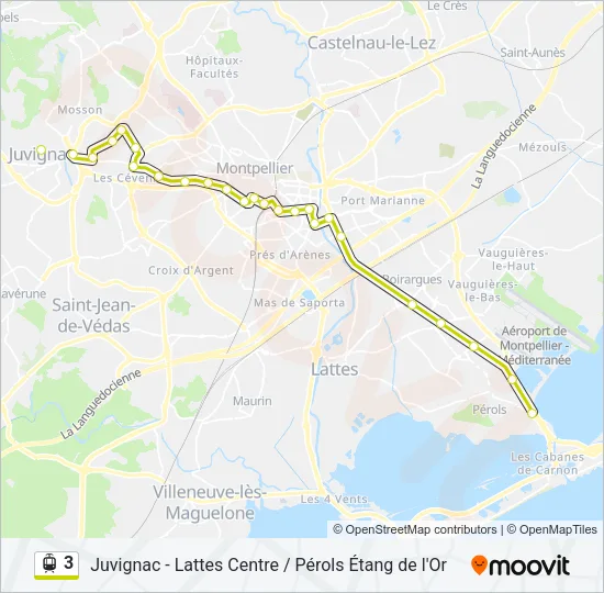 3 Light Rail Line Map