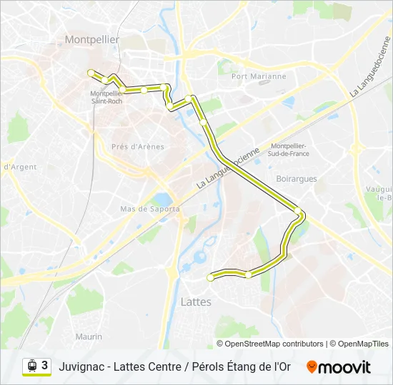 3 Light Rail Line Map