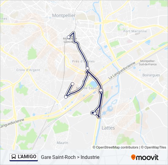 L'AMIGO bus Line Map