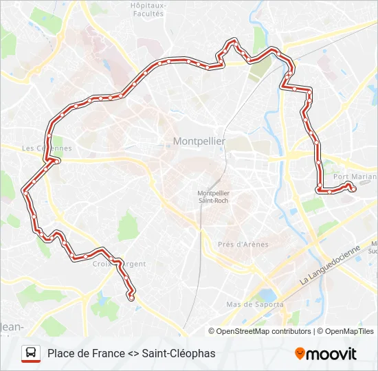 LA RONDE Bus Line Map