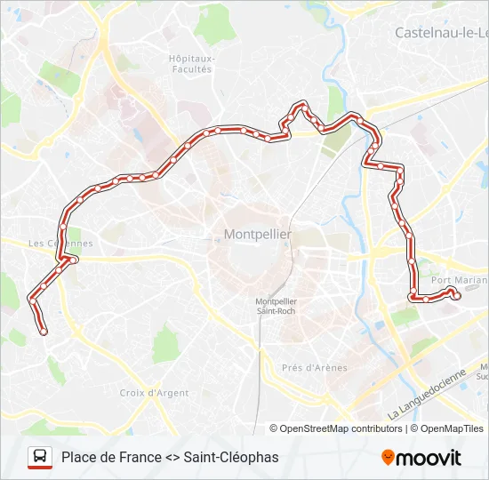 LA RONDE Bus Line Map