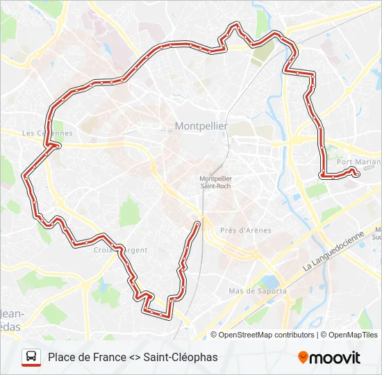 LA RONDE Bus Line Map