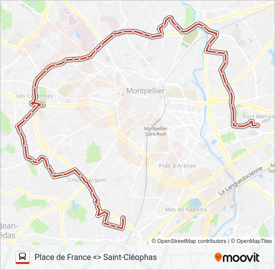 LA RONDE Bus Line Map