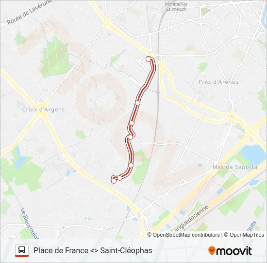 LA RONDE Bus Line Map