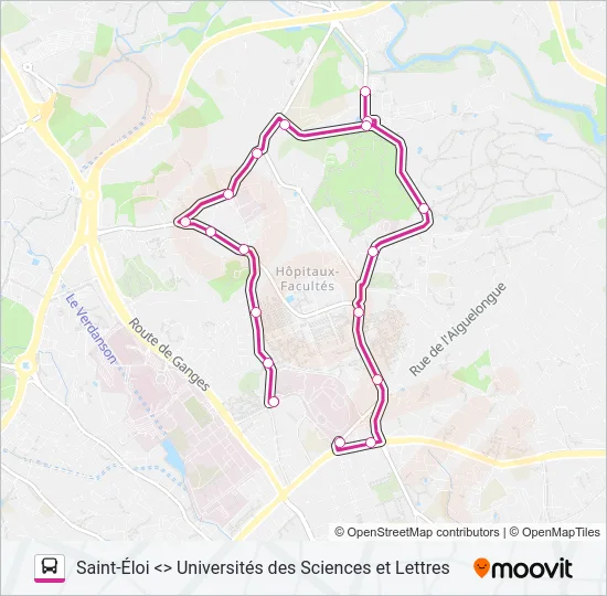 LA NAVETTE Bus Line Map