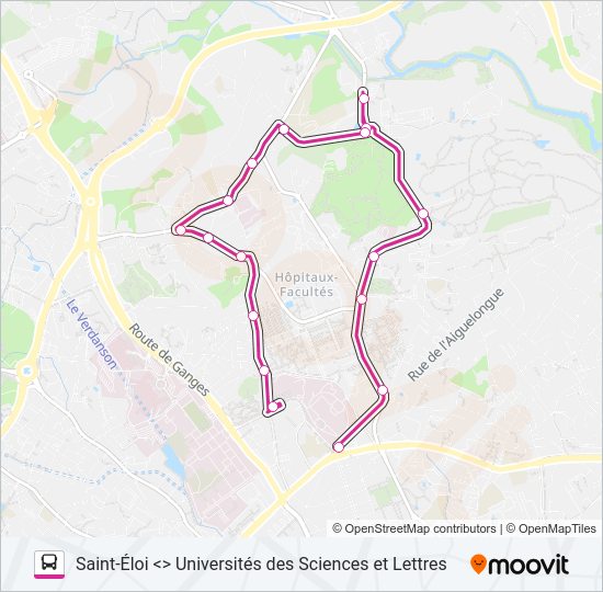 Plan de la ligne LA NAVETTE de 
