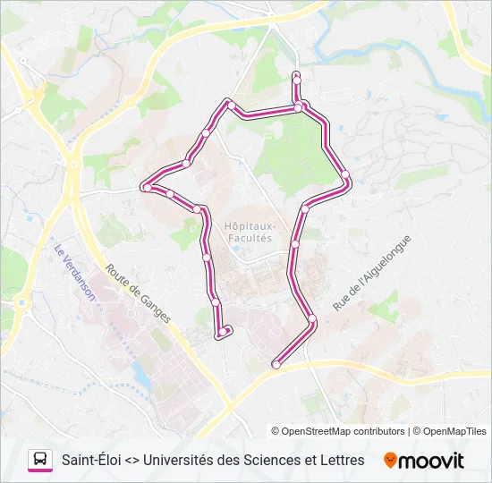 LA NAVETTE Bus Line Map