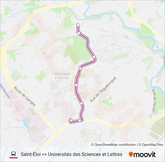 LA NAVETTE Bus Line Map