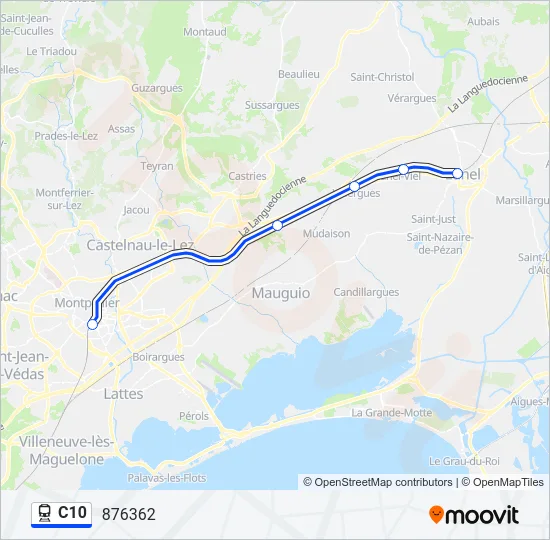 C10 Train Line Map