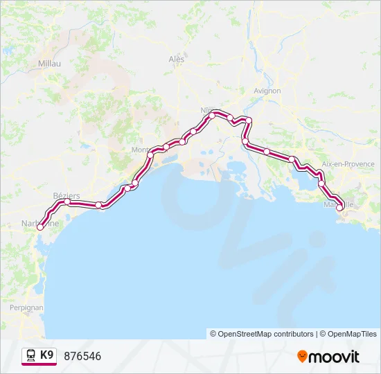 K9 Train Line Map