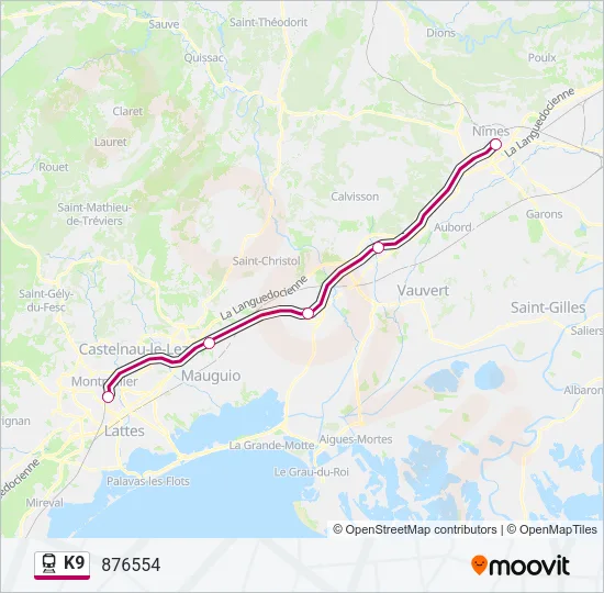 K9 Train Line Map