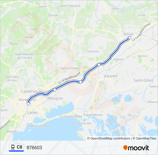 C8 Train Line Map