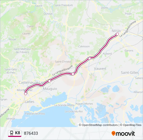 K8 Train Line Map