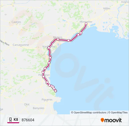 K8 Train Line Map