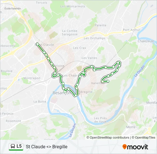 L5 Bus Line Map