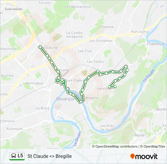 L5 Bus Line Map
