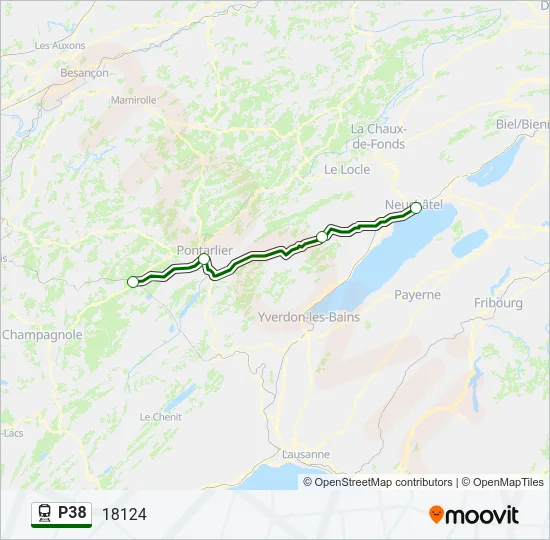 P38 Train Line Map