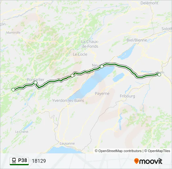 P38 Train Line Map