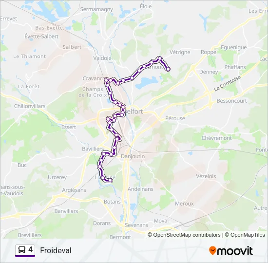 4 Bus Line Map