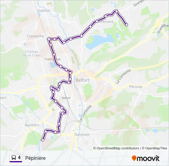 4 Bus Line Map