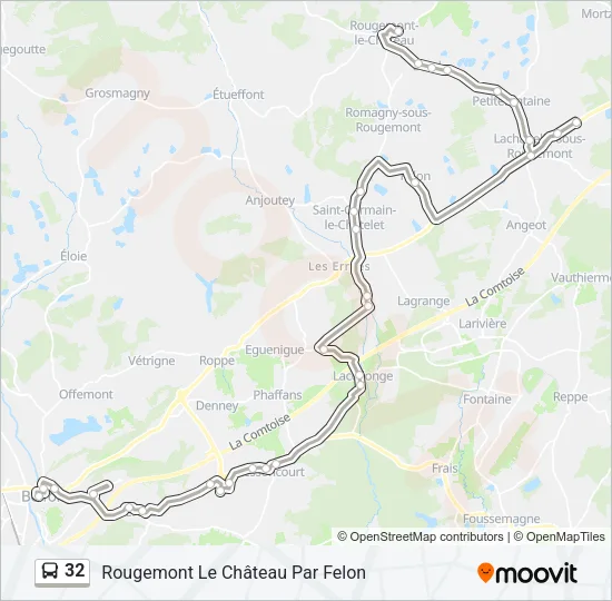 32 Bus Line Map