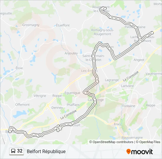 32 Bus Line Map