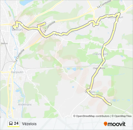 24 Bus Line Map