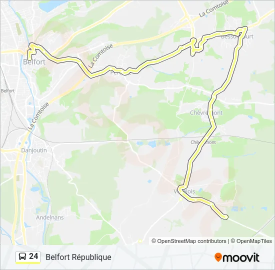 24 Bus Line Map