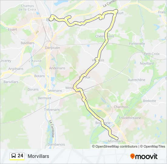 24 Bus Line Map