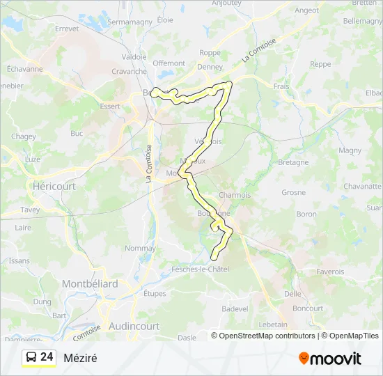 24 Bus Line Map