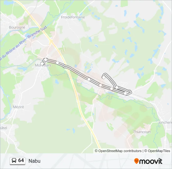 64 Bus Line Map