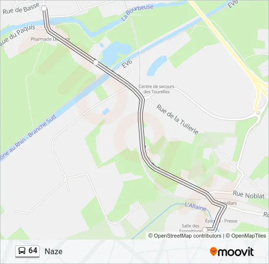 64 Bus Line Map