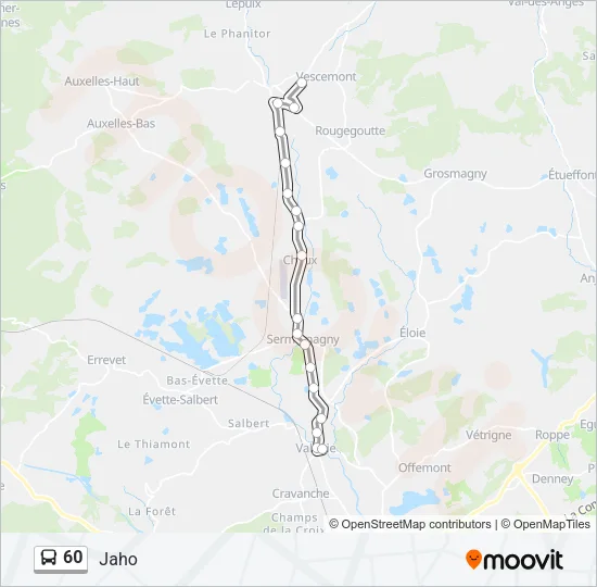 60 Bus Line Map