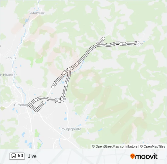 60 Bus Line Map