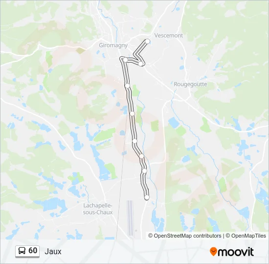 60 Bus Line Map